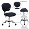 Emma and Oliver Mid-Back Mesh Padded Swivel Task Office Chair with Chrome Base
